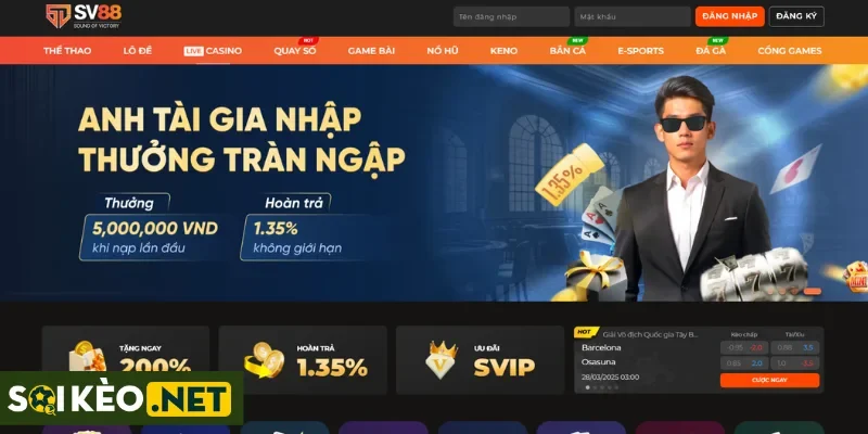 Top 10 nhà cái uy tín SV88 đẳng cấp quốc tế